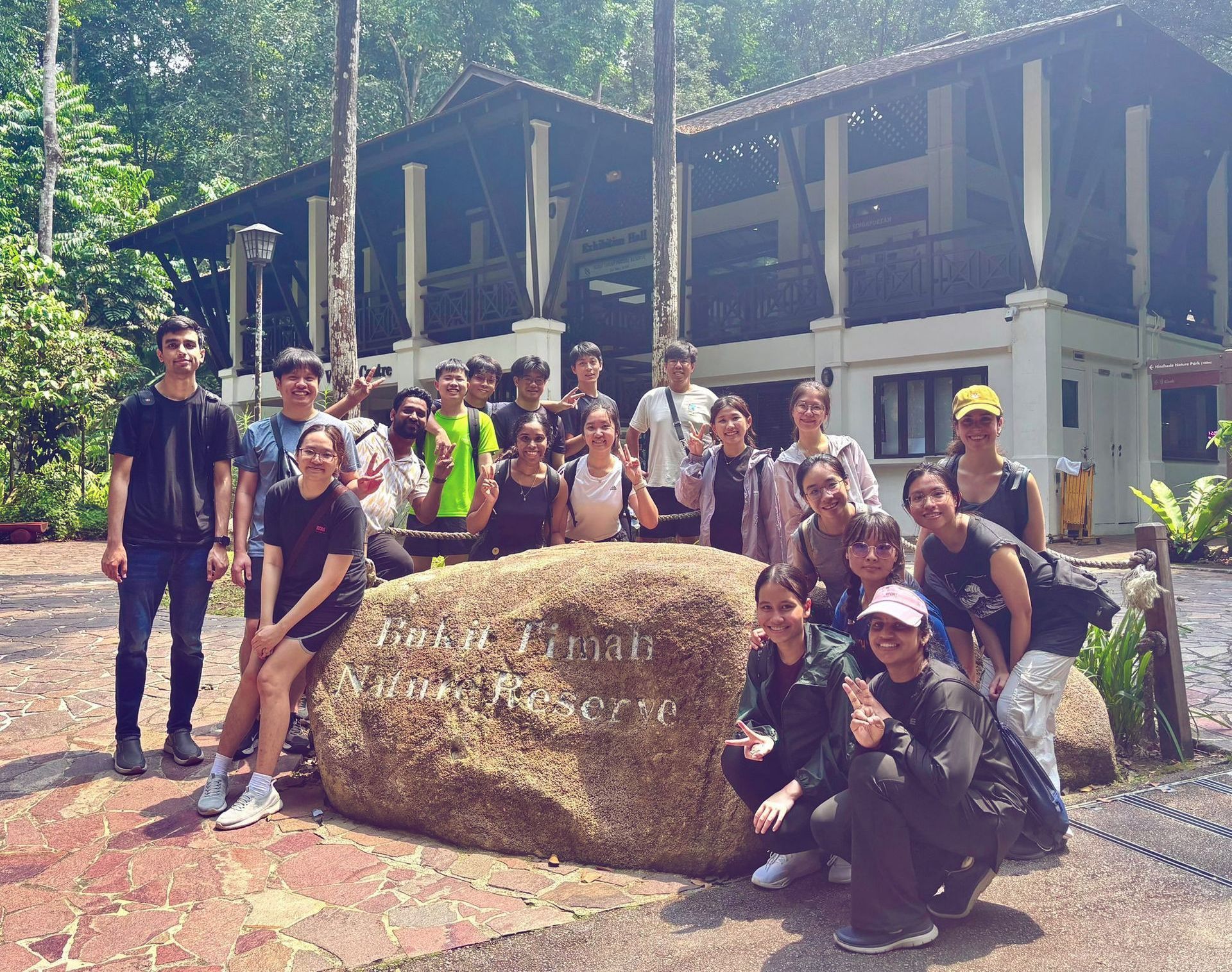 Lee Group members together at Bukit Timah Nature Reserve